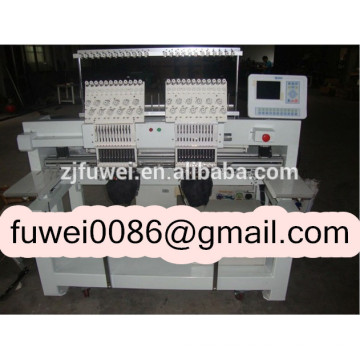 FUWEI 2 heads 15 colors computerized embroidery machine for Logo embroidery machine